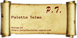 Paletta Telma névjegykártya